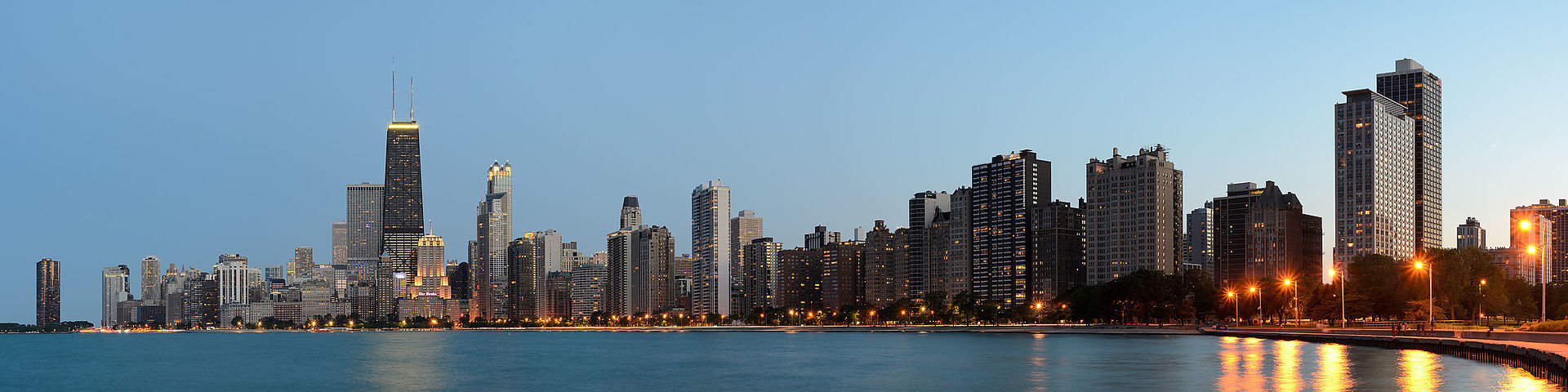 Get Wallpaper Cover Photo Eight Segment Panorama Of Chicago Illinois As Free